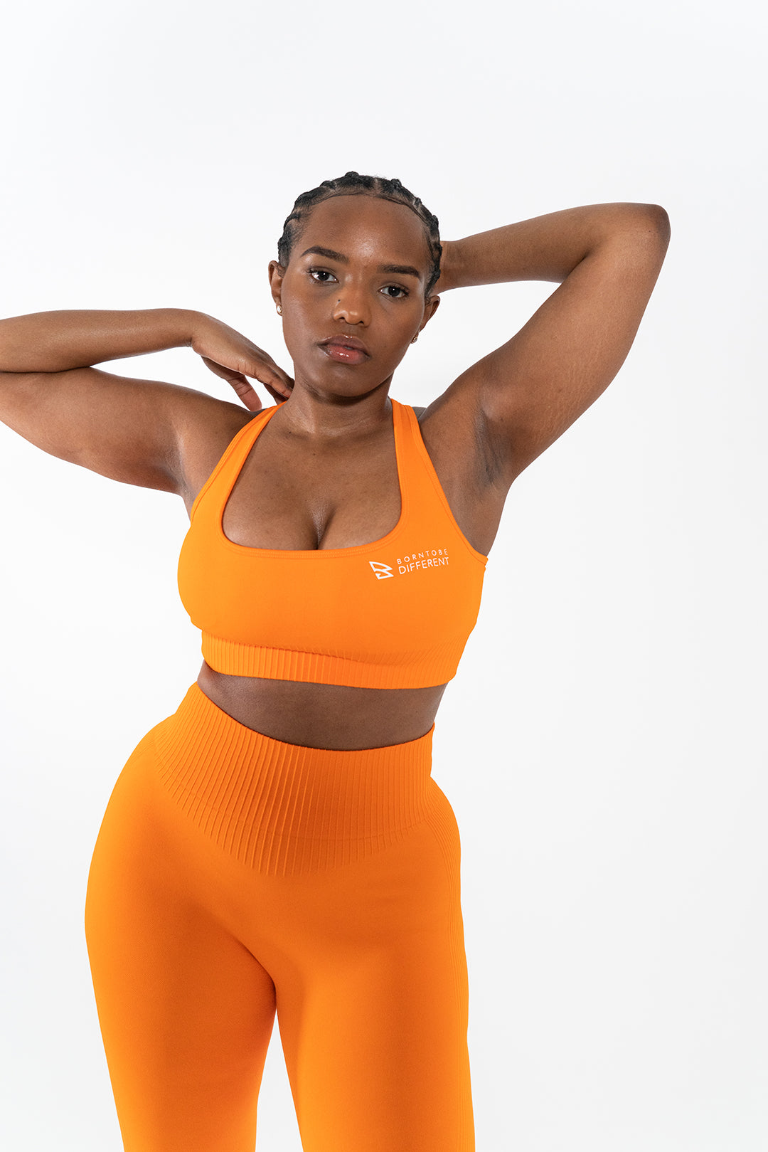 B2BD RACER BACK ORANGE SPORTS BRA