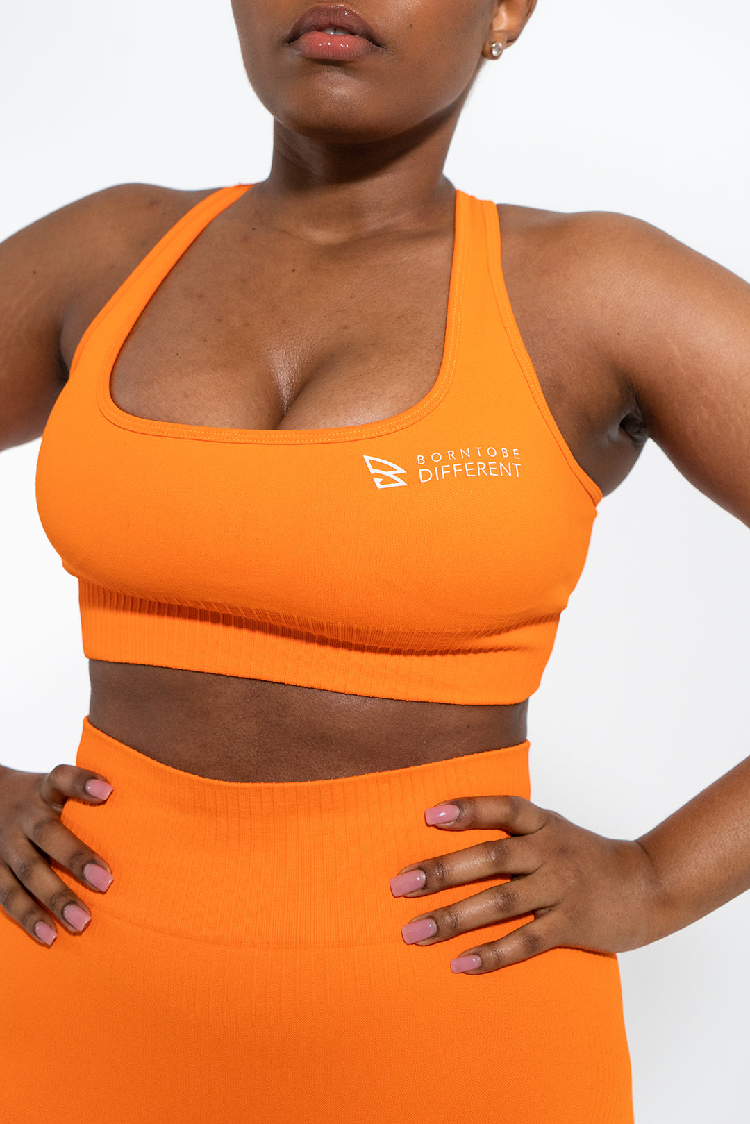 B2BD RACER BACK ORANGE SPORTS BRA