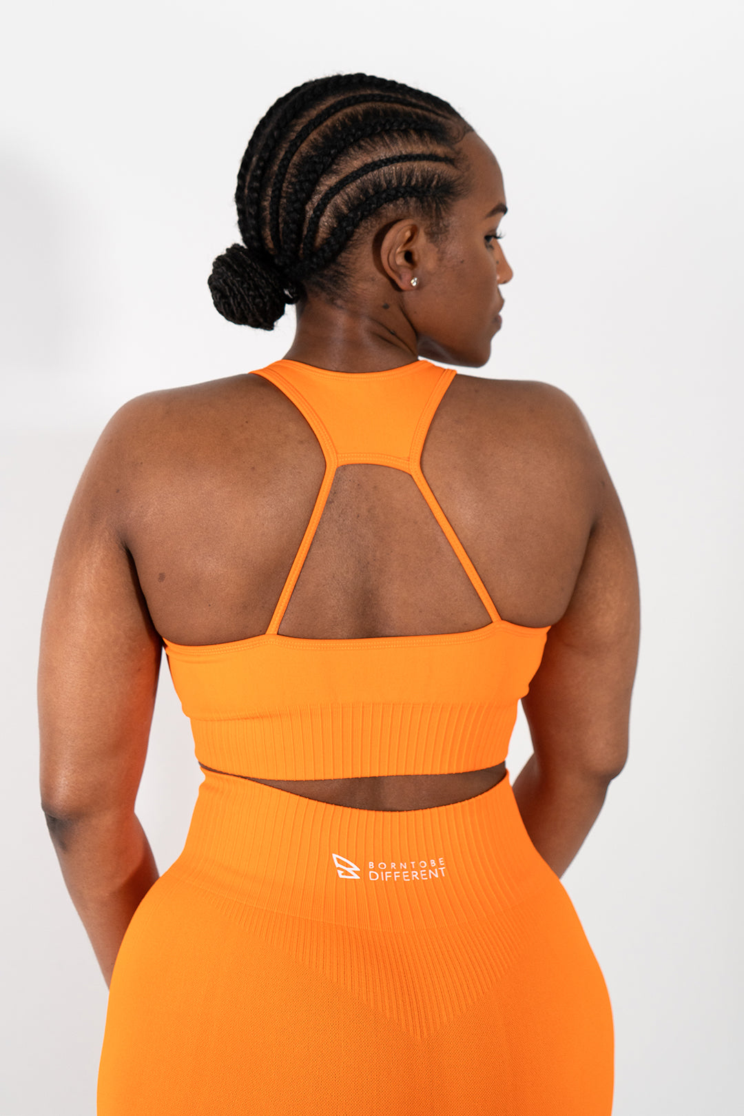 B2BD RACER BACK ORANGE SPORTS BRA