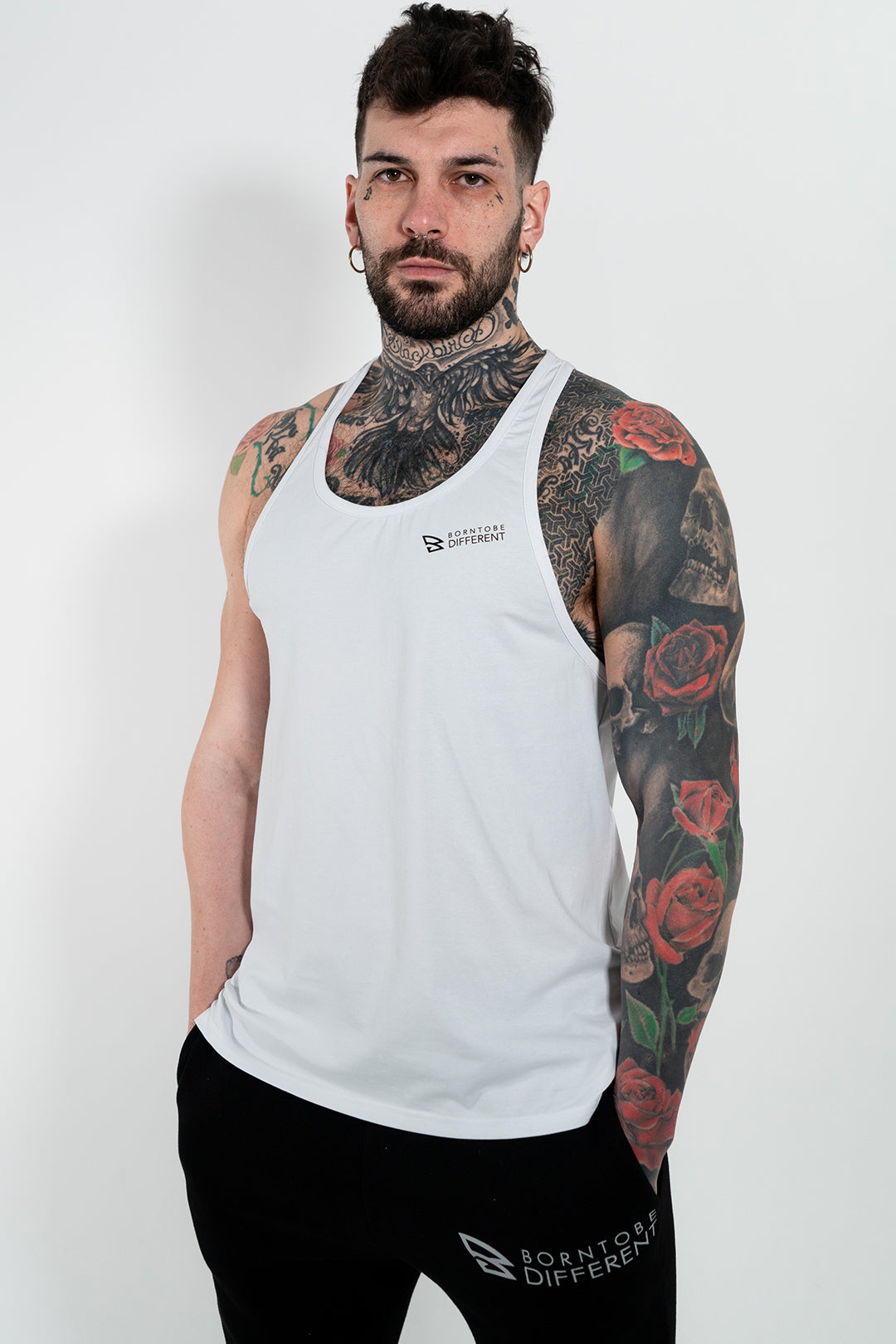 B2BD MENS WHITE TANK TOP