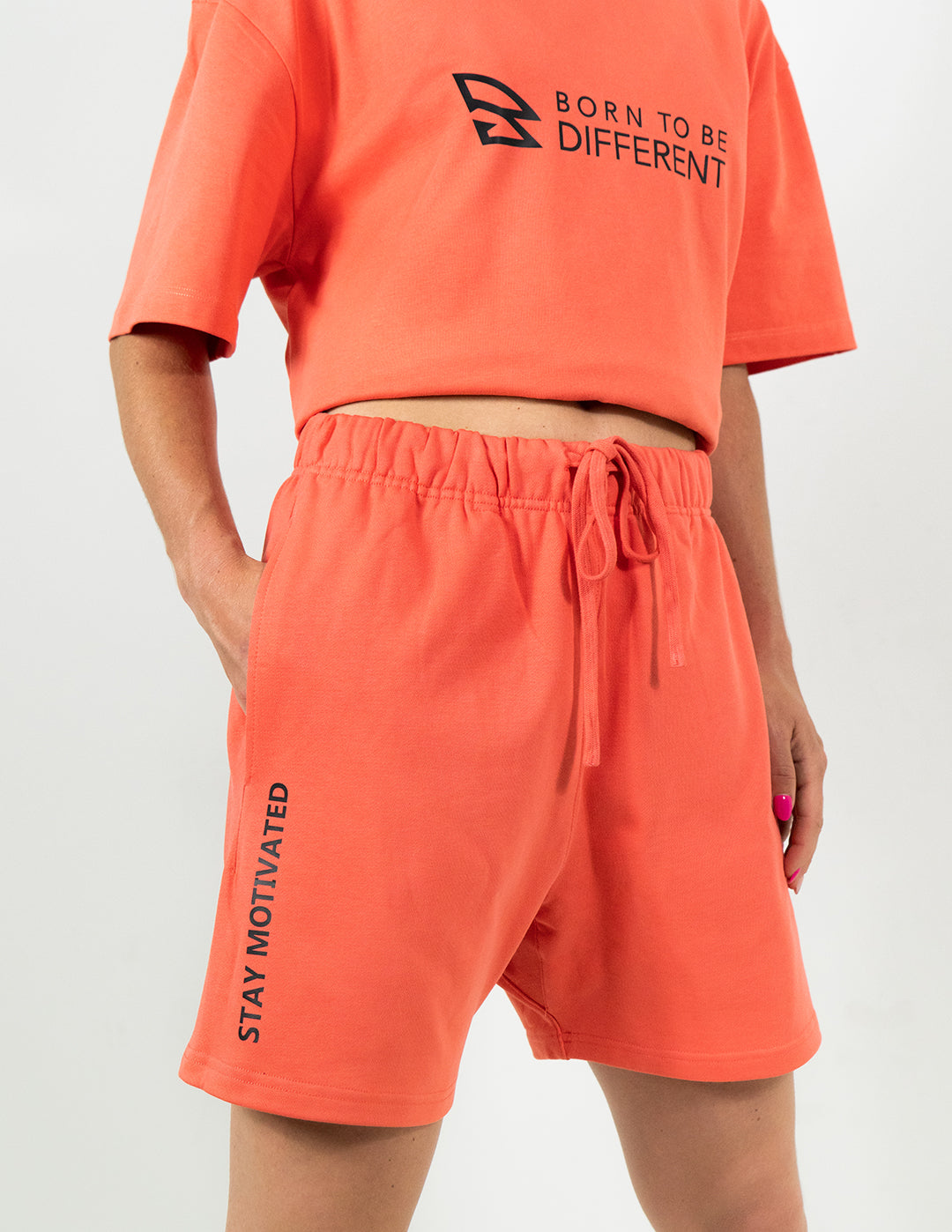 B2BD PEACH-RED OVERSIZED SHORTS