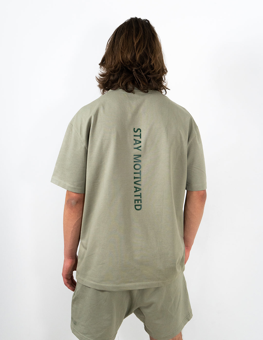 B2BD KHAKI-GREEN OVERSIZED T-SHIRT