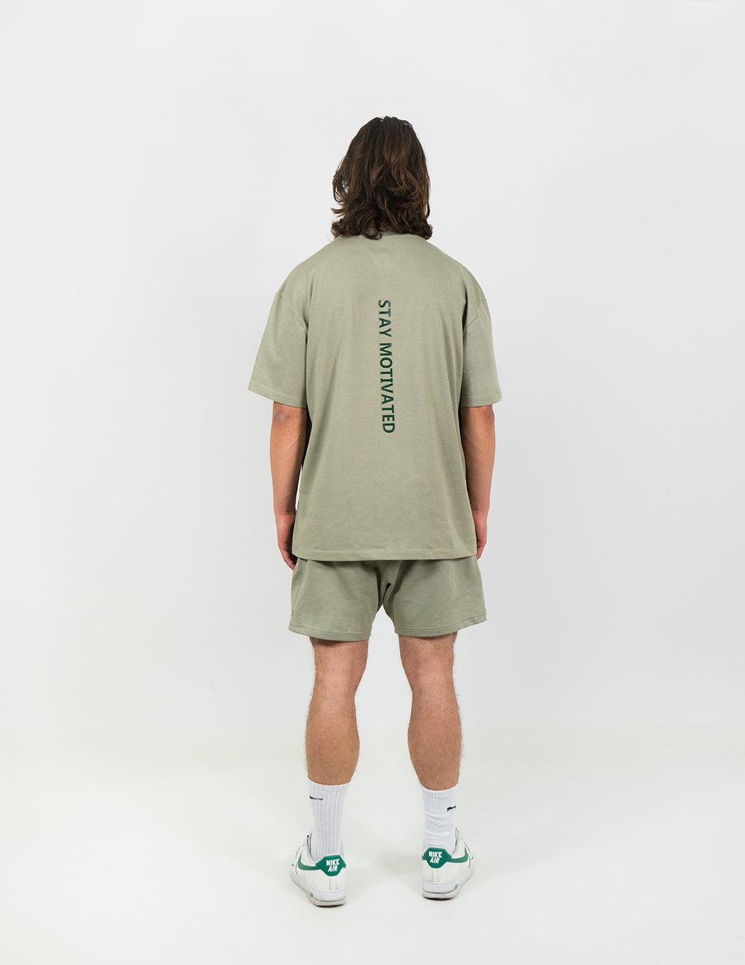 B2BD KHAKI-GREEN OVERSIZED T-SHIRT