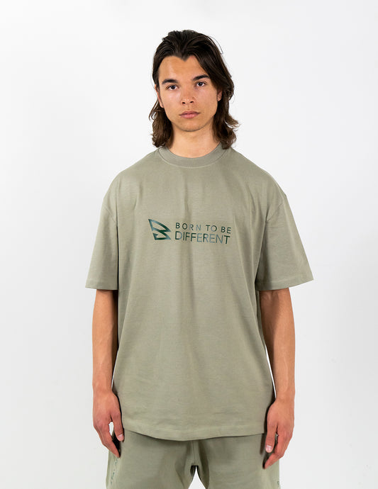 B2BD KHAKI-GREEN OVERSIZED T-SHIRT