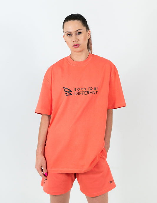 B2BD PEACH-RED OVERSIZED T-SHIRT