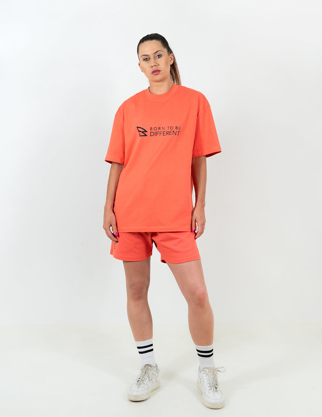 B2BD PEACH-RED OVERSIZED SHORTS